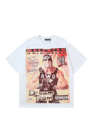 Studio Retro Printed White T-shirt