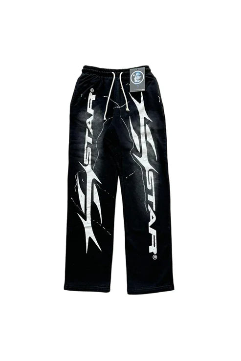 Flame Flare Black Sweatpants