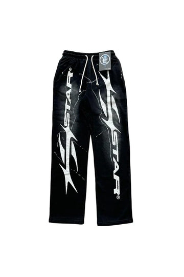 Flame Flare Black Sweatpants