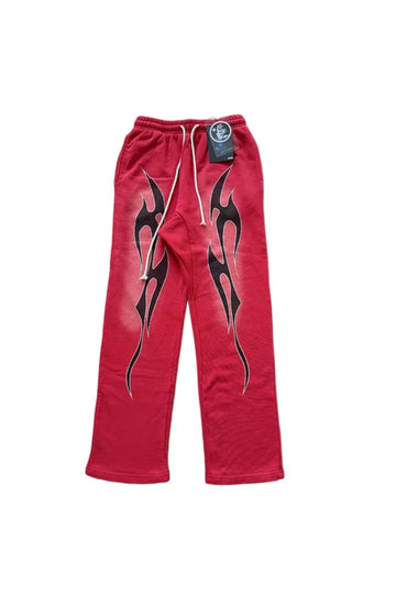 Studios flame casual sports pants red