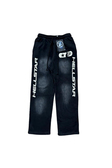 Studios side logo casual sports pants black