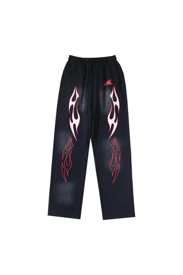 Studios flame casual sports pants black