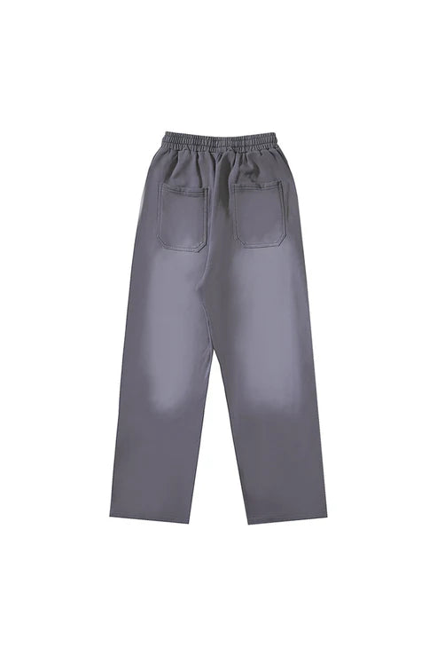 Studios new side button logo casual sports pants gray