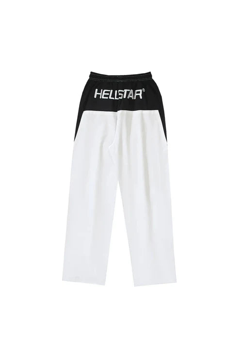 Studios Embroidered Splicing Logo Sports Pants White